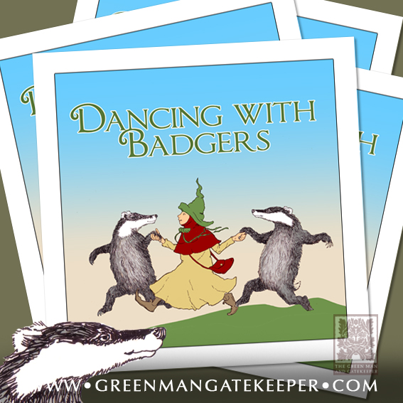 Dancing with Badgers - Greetings Card
