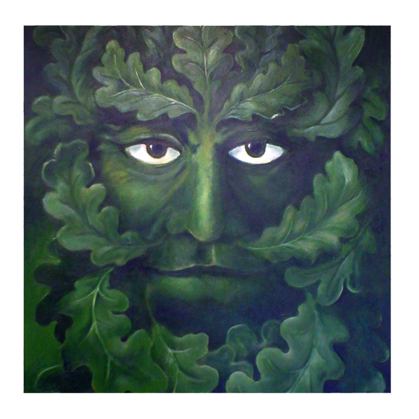 Four Green Oak Green Man Greetings Cards 6.00 